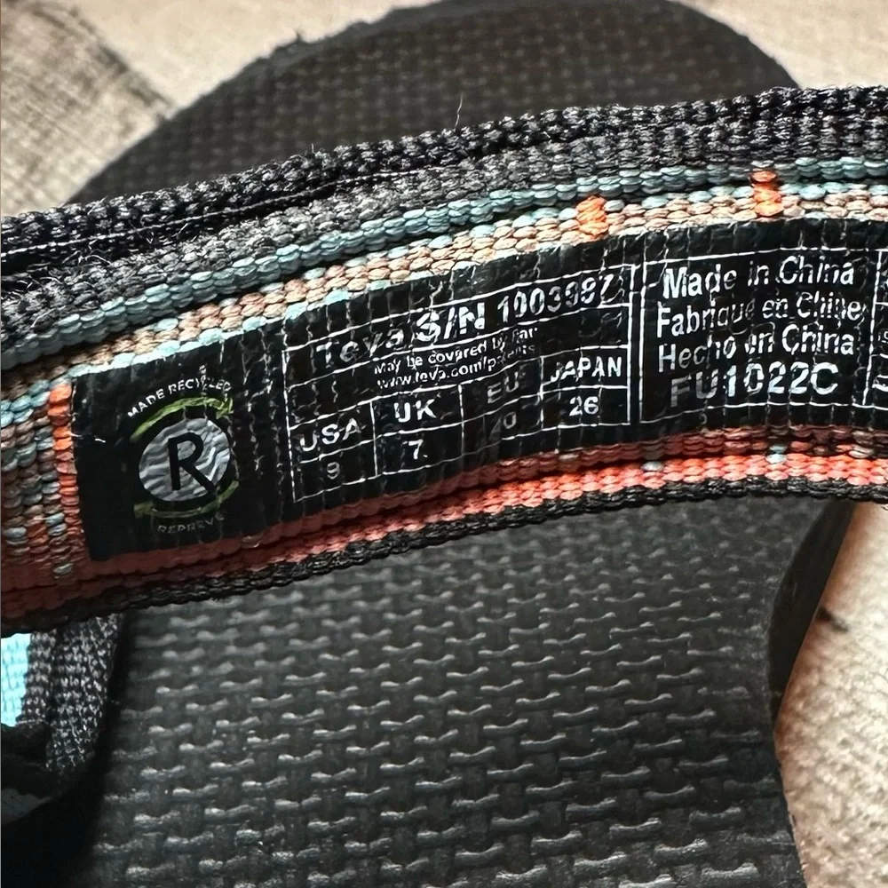 Teva Black and Orange Sandals - Picture 4 of 5